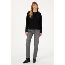U.S. Polo Assn. Kadın Gri Straight Fit Jean Pantolon 50316569-DN0025