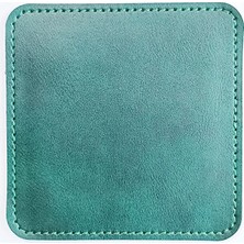 VİP GİFT Kare Bardak Altlığı Yeşil Suni Deri Bardak Altı ( 1 Adet )