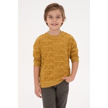 U.S. Polo Assn. Erkek Çocuk Hardal Bisiklet Yaka Sweatshirt 50308515-VR151