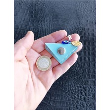 VİP GİFT Mini Bebek Cevşeni Dualı Kolye Muska Hakiki Deri El Yapımı Üçgen