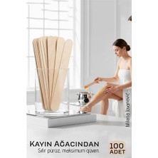 Nacario Mey Ithalat® Premium Ahşap Ağda Spatulası 100’LÜ Paket - Profesyonel Salon Tipi Steril ve Pürüzsüz Yüzey - 14 cm 721130