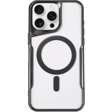 Newface Apple iPhone 14 Pro Kılıf Boyi Magsafe Silikon Kapak - Siyah