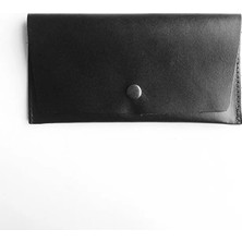 VİP GİFT Hesap Sümeni Adisyon Kabı Hakiki Deri Siyah 18 x 9 Cm.