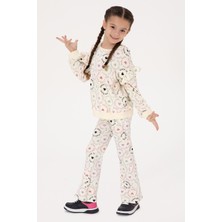 U.S. Polo Assn. Kız Çocuk Krem İspanyol Paça Tayt 50318086-VR256