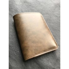 VİP GİFT Voyager Pasaport Kılıfı Minimalist Vegan Suni Deri Pasaportluk Kahverengi