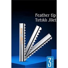 Nacario Mey Ithalat® Feather Tip Tırtıklı Ustura Jileti 3 Adet 722120