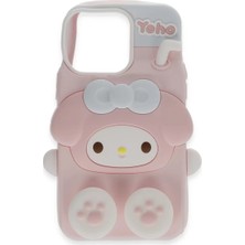 Newface Apple iPhone 15 Pro Max Kılıf Poky Karakter Silikon Kapak - Desen 2