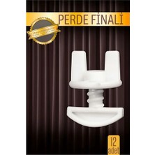 Nacario Mey Ithalat® Perde Finali Perde Sonlandırıcı Stop Korniş Finali Sonu 12 Adet 716104