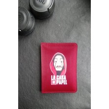 VİP GİFT La Casa De Papel Vegan Deri Pasaport Kılıfı Bordo Rengi