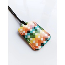 VİP GİFT Küçük Dörtgen Cevşen Dualı Kolye Muska Hakiki Deri El Yapımı