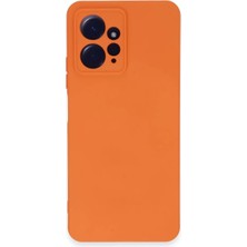 Newface Xiaomi Redmi Note 12 4g Kılıf Nano Içi Kadife Silikon - Turuncu