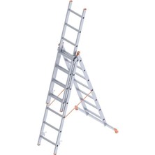 Nacario Mey Ithalat® Saraylı 3x7 A Tipi Sürgülü Merdiven 5,79 Metre