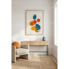 Tontilika Modern Sanat ve Doğal Tonlarda Soyut Formlar Dekoratif Ahşap Tablo