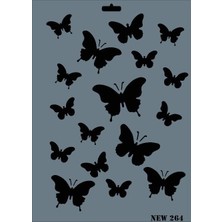 Nacario Mey Ithalat® Rich New Seri N-264 Stencil 35X25 cm