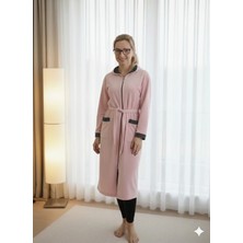 Defka Pamuklu Sonbahar Kışlık Kumaş Cepli Kadın Sabahlık Gecelik