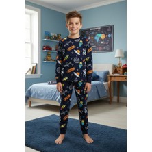 İsobel Kids Erkek  Çocuk Uzay  Desen   Pijama   Takım