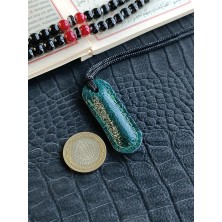 VİP GİFT Cevşen Dualı Kolye Muska Hakiki Deri El Yapımı