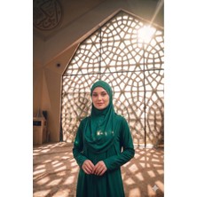 Defka Tek Parça Namaz Elbisesi Başörtülü Fermuarlı Rahat Kalıp