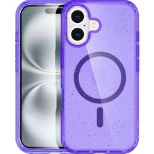 Nacario Mey Ithalat®   iPhone 16 Plus Kılıf Star Magsafe Kapak - Mor