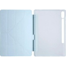 Nacario Mey Ithalat®  Samsung Galaxy X510 Tab S9 Fe 11 Kılıf Kalemlikli Mars Tablet Kılıfı - Mavi