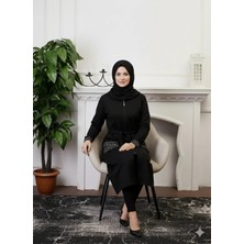 Defka Sonbahar/kışlık Fermuarlı Kadın Gecelik/sabahlık