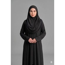 Defka Tek Parça Namaz Elbisesi Başörtülü Fermuarlı Rahat Kalıp