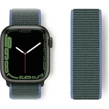 Prativas Watch 38MM Hasırlı Cırtcırtlı Kordon - Mavi-Yeşil