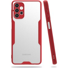 Nacario Mey Ithalat®  Samsung Galaxy A72 Kılıf Platin Silikon - Kırmızı