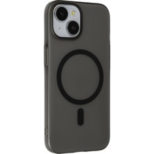 Nacario Mey Ithalat®   iPhone 15 Plus Tuna Pc Slim Magsafe Kapak - Siyah