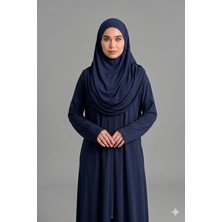 Defka Tek Parça Namaz Elbisesi Başörtülü Fermuarlı Rahat Kalıp