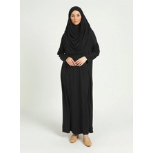Defka Layda Moda Tek Parça Namaz Elbisesi Siyah