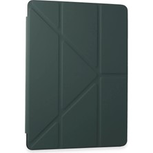 Nacario Mey Ithalat®  Samsung Galaxy Tab A9 Plus Kılıf Kalemlikli Mars Tablet Kılıfı - Koyu Yeşil