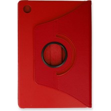 Nacario Mey Ithalat®  Samsung Galaxy Tab A9 Plus Kılıf 360 Tablet Deri Kılıf - Kırmızı