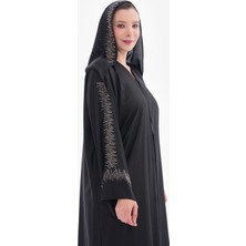 MYMİSİY Mymisiy Prpıltı Taşlı Abaya Ferace Standart 42-48
