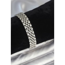 İlanib Ticaret Mey Ithalat® 316L Çelik 12 mm Kalınlıkta Gümüş Renkli Erkek Bileklik