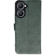 Nacario Mey Ithalat®  Vivo Y18 Kılıf Trend S Plus Kapaklı Kılıf - Yeşil