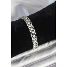 İlanib Ticaret Mey Ithalat® 316L Çelik Gümüş Renk 9 mm Kalınlık Erkek Bileklik