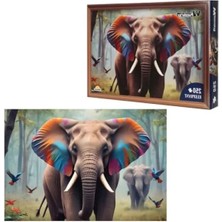 MarkEntegra 250 Parça Fil Temalı Puzzle, Farklı Yaş Gruplarına Uygun