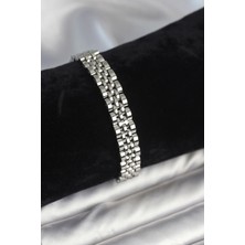 İlanib Ticaret Mey Ithalat® 316L Çelik 9 mm Kalınlıkta Gümüş Renkli Erkek Bileklik