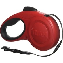 MarkEntegra Otomatik Makaralı Tasma Kayışı, M Boy Kırmızı, 3 M