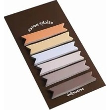 MarkEntegra Kahverengi Temalı 6 Renkli Yapışkan Not Seti