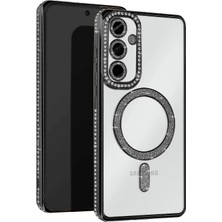 Nacario Mey Ithalat®  Samsung Galaxy S24 Fe Joke Simli Magneticsafe Kılıf - Siyah