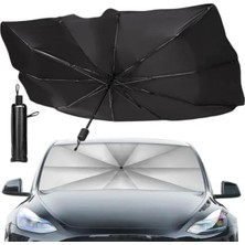 MarkEntegra Katlanabilir Araba Güneşliği, Uv Işınları ve Isıya Karşı Koruyucu Ön Cam Şemsiyesi, 137 cm x 81 cm