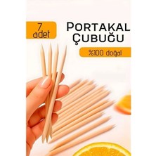 Pileli Store Pilelistore  Profesyonel 7’li Portakal Çubuğu Seti - 11.5 cm Manikür & Pedikür Et Itici ve Tırnak Temizleme Seti