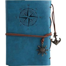 MarkEntegra Doldurulabilir Vintage Seyahat Defteri, Pu-Deri, Boş Sayfa