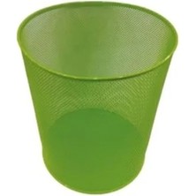 MarkEntegra Yeşil Renkli Tam Delikli Metal Çöp Kovası