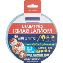 MarkEntegra Çift Taraflı Pe Köpük Montaj Bandı, 10 mm x 10 mt