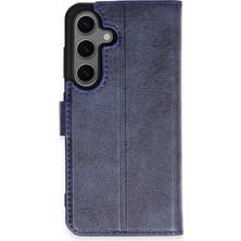 Nacario Mey Ithalat®  Samsung Galaxy S24 Kılıf Trend S Plus Kapaklı Kılıf - Lacivert