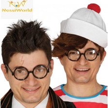 İlanib Ticaret Mey Ithalat® Siyah Çerçeveli Numarasız Camlı Öğrenci Şaka Gözlüğü 1 Adet