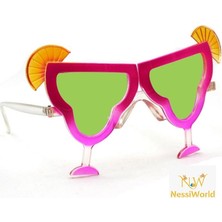 İlanib Ticaret Mey Ithalat® Margarita Bardak Şeklinde Parti Gözlüğü Pembe 16X8 cm